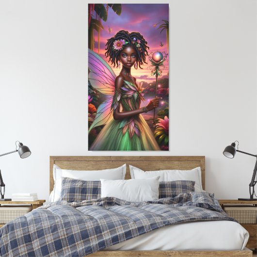 Afrikaanse fee canvas afdruk (Insitu (Slaapkamer))