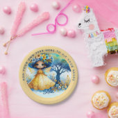 Afrikaanse fee verjaardag Teal Goud Roze Prinses Papieren Bordje (Feest)