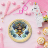 Afrikaanse fee verjaardag Teal Goud Roze Prinses Papieren Bordje (Feest)
