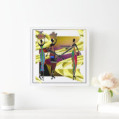 Afrikaanse feestdagen vierkante klok (Huis)