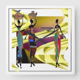 Afrikaanse feestdagen vierkante klok