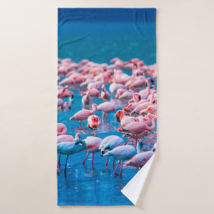 Afrikaanse flamingos. Band van de flamingos Badhanddoek