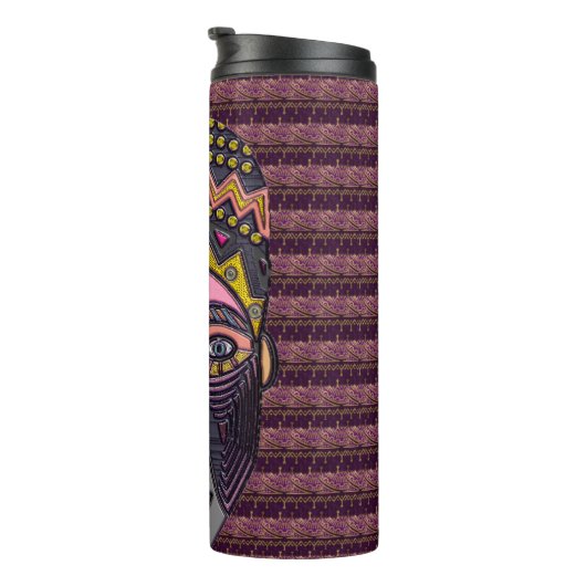 Afrikaanse Folk Art Thermosbeker (Geroteerd rechts)