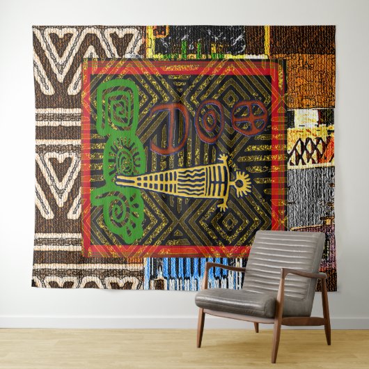 Afrikaanse Folk Art Wandkleed (In Situ (horizontaal))