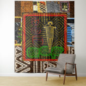 Afrikaanse Folk Art Wandkleed (In situ)