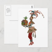 Afrikaanse fruitdame - illustratie briefkaart (Voorkant / Achterkant)