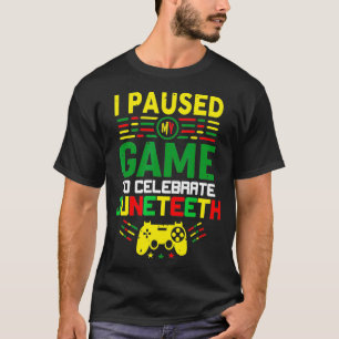 Afrikaanse gamer-Mannen die ik heb gepauzeerd om J T-shirt