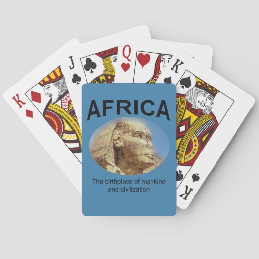 Afrikaanse geboorteplaats van de mensheid pokerkaarten (Achterkant)