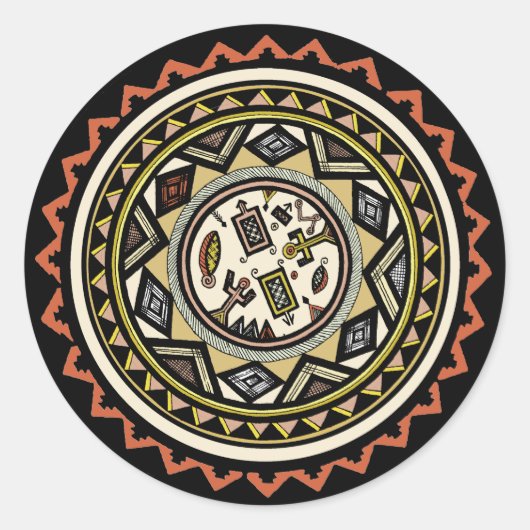 Afrikaanse gedistilleerde dranken ronde sticker (Voorkant)