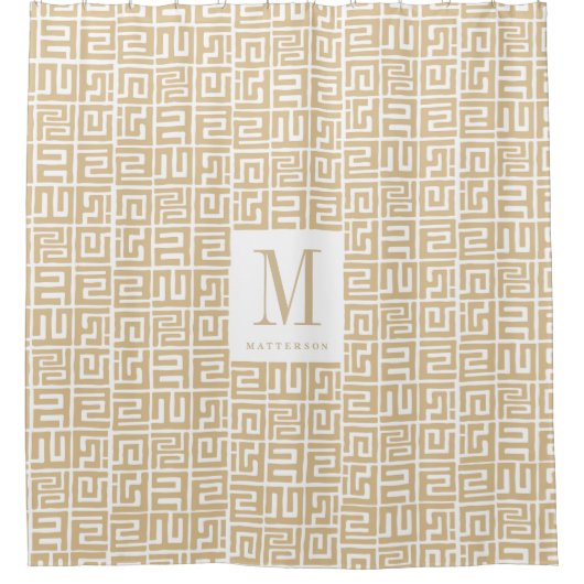 Afrikaanse geïnspireerde Kuba-kleding geïnspireerd Douchegordijn (Voorkant)