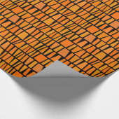 Afrikaanse geïnspireerde Oranje Dominosen Cadeaupapier (Hoek)