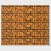 Afrikaanse geïnspireerde Oranje Dominosen Cadeaupapier (Vlak)