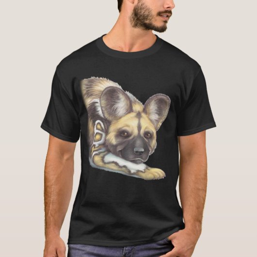 Afrikaanse gekleurde hond t-shirt (Voorkant)