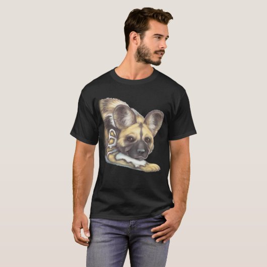 Afrikaanse gekleurde hond t-shirt (Voorkant volledig)