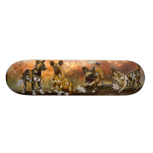 Afrikaanse gekleurde Puppies Persoonlijk Skateboard