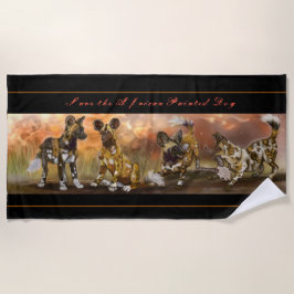 Afrikaanse gekleurde Puppies Strandlaken