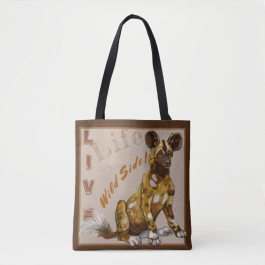 Afrikaanse gekleurde Puppies Tote Bag (Voorkant)