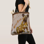Afrikaanse gekleurde Puppies Tote Bag (Dichtbij)