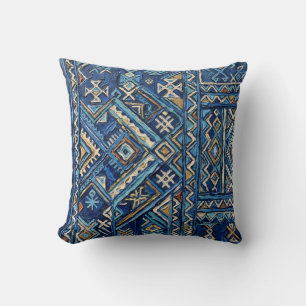 Afrikaanse Geometrische Impasto Schildering Print Kussen