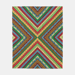 Afrikaanse geometrische motieven en symbolen op de fleece deken