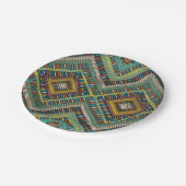 Afrikaanse geometrische motif papieren bordje (Gekanteld)