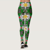 Afrikaanse geometrische print hoge taille workout  leggings (Achterkant)