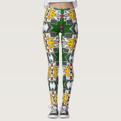 Afrikaanse geometrische print hoge taille workout  leggings (Voorkant)