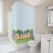 Afrikaanse gestyliseerde oerwouden douchegordijn (In situ)