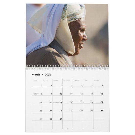 Afrikaanse Gezichten Muur Kalender (Mar 2026)