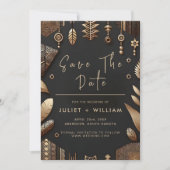 Afrikaanse Ghana Bruin Traditionele Nigeria Bruilo Save The Date (Voorkant)