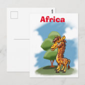 Afrikaanse Giraffe Briefkaart (Voorkant / Achterkant)