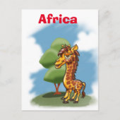 Afrikaanse Giraffe Briefkaart (Voorkant)