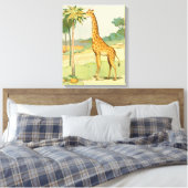 Afrikaanse Giraffe die Acacia eet Canvas Afdruk (Insitu (Slaapkamer))