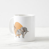 Afrikaanse Giraffe en olifant Koffiemok (Voorkant links)