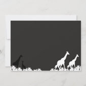 Afrikaanse Giraffe Feest Uitnodigingen (Achterkant)