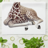 Afrikaanse Giraffe in Rest Kitchen Towel Theedoek (Gevouwen)