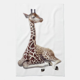 Afrikaanse Giraffe in Rest Kitchen Towel Theedoek
