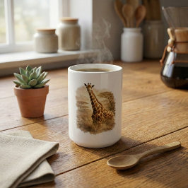 Afrikaanse Giraffe Kunst | Elegante Wilde Safari Koffiemok