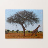 Afrikaanse Giraffe. Legpuzzel (Horizontaal)