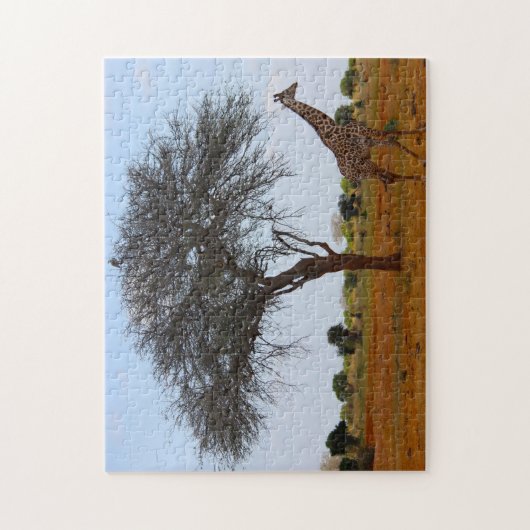 Afrikaanse Giraffe. Legpuzzel (Verticaal)