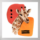 Afrikaanse Giraffe Poster (Voorkant)