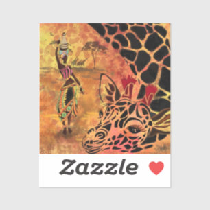Afrikaanse Giraffe Sticker