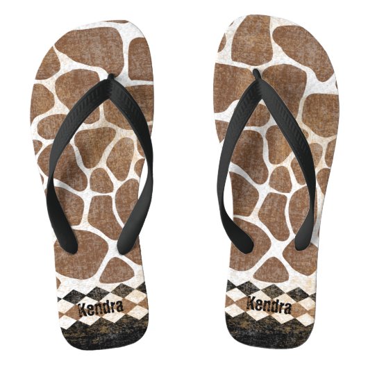 afrikaanse Giraffe Teenslippers (Voetbed)
