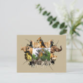 Afrikaanse Giraffe van wilde Lijsten Aloe Briefkaart (Staand voorkant)