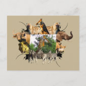 Afrikaanse Giraffe van wilde Lijsten Aloe Briefkaart (Voorkant)