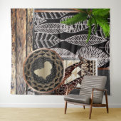 Afrikaanse Giraffes Grafische kunst Wandkleed (In Situ (horizontaal))