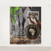 Afrikaanse Giraffes Grafische kunst Wandkleed (Voorkant)