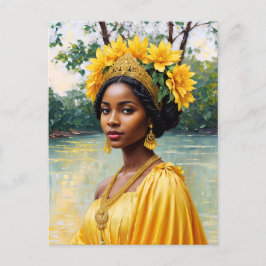 Afrikaanse godin Oshun Orisha Art Briefkaart