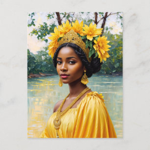 Afrikaanse godin Oshun Orisha Art Briefkaart