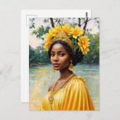 Afrikaanse godin Oshun Orisha Art Briefkaart (Voorkant / Achterkant)